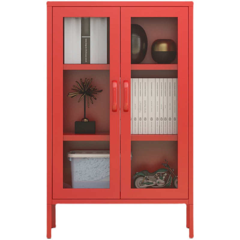 40 "H Glass Door Steel Sideboard Moderner Serverschrank mit Lagerung für Küche