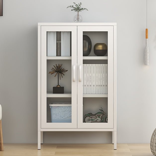 40 "H Glass Door Steel Sideboard Moderner Serverschrank mit Lagerung für Küche