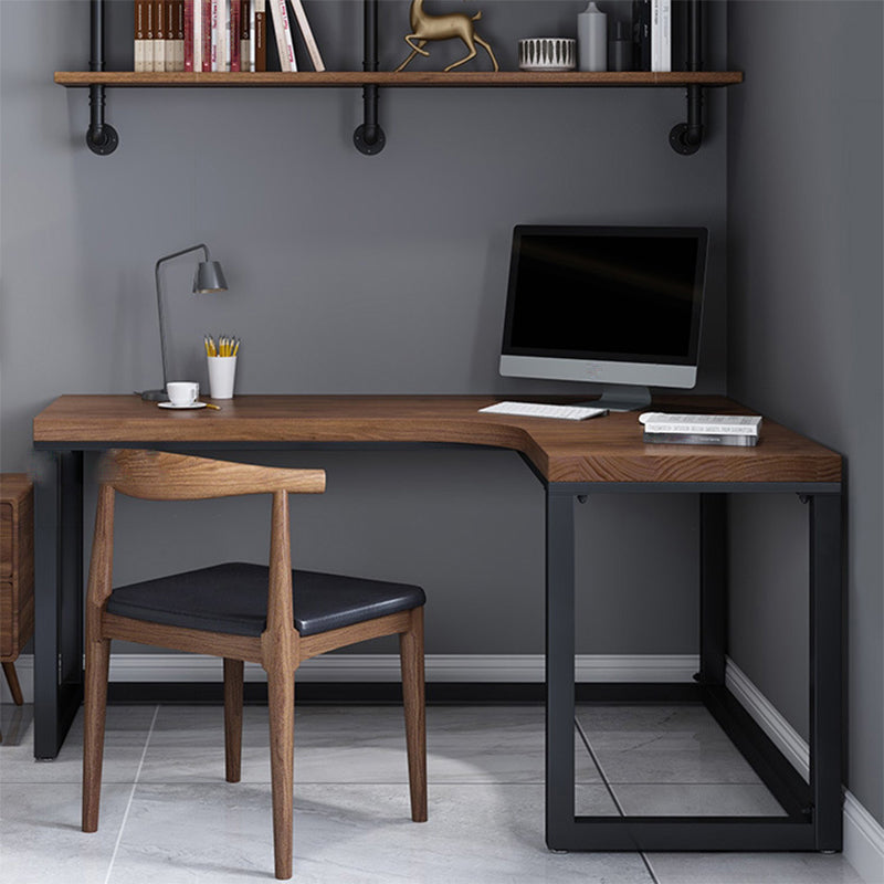 Solid Wood Writing Desk Industrial L-Shaped Task Desk for Home Office Clearhalo 'furn' 'furn_office_desk' 'Furniture' 'Office Desks' 'Office Furniture' 'office_desk' 5304757