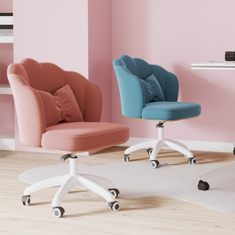 Metal Base Contemporary Office Chair Velvet Parsons Computer Desk Chair Clearhalo 'furn' 'furn_office_chair' 'Furniture' 'Office Chairs' 'Office Furniture' 'office_chair' 5304785