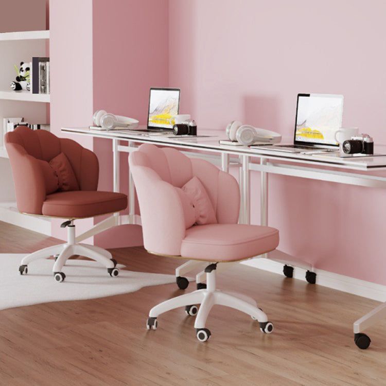 Metal Base Contemporary Office Chair Velvet Parsons Computer Desk Chair Clearhalo 'furn' 'furn_office_chair' 'Furniture' 'Office Chairs' 'Office Furniture' 'office_chair' 5304787