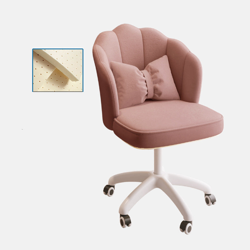 Metal Base Contemporary Office Chair Velvet Parsons Computer Desk Chair Cameo Brown Latex White Clearhalo 'furn' 'furn_office_chair' 'Furniture' 'Office Chairs' 'Office Furniture' 'office_chair' 5304788