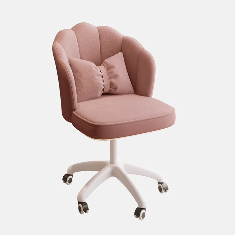 Metal Base Contemporary Office Chair Velvet Parsons Computer Desk Chair Cameo Brown Sponge White Clearhalo 'furn' 'furn_office_chair' 'Furniture' 'Office Chairs' 'Office Furniture' 'office_chair' 5304790