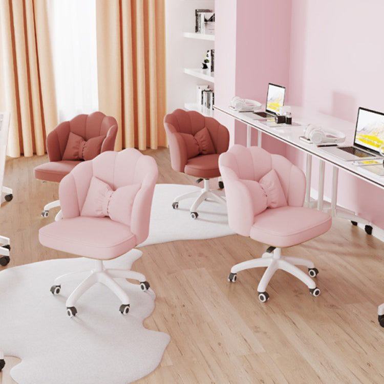 Metal Base Contemporary Office Chair Velvet Parsons Computer Desk Chair Clearhalo 'furn' 'furn_office_chair' 'Furniture' 'Office Chairs' 'Office Furniture' 'office_chair' 5304804