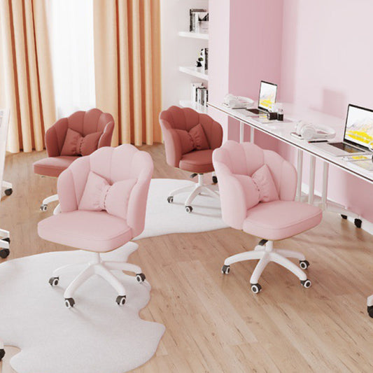 Metal Base Contemporary Office Chair Velvet Parsons Computer Desk Chair Clearhalo 'furn' 'furn_office_chair' 'Furniture' 'Office Chairs' 'Office Furniture' 'office_chair' 5304804