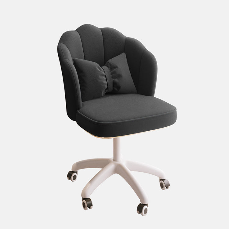 Metal Base Contemporary Office Chair Velvet Parsons Computer Desk Chair Dark Gray Sponge White Clearhalo 'furn' 'furn_office_chair' 'Furniture' 'Office Chairs' 'Office Furniture' 'office_chair' 5304809