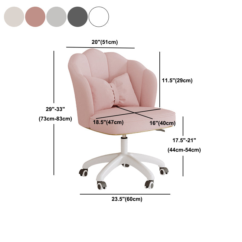 Metal Base Contemporary Office Chair Velvet Parsons Computer Desk Chair Clearhalo 'furn' 'furn_office_chair' 'Furniture' 'Office Chairs' 'Office Furniture' 'office_chair' 5304818