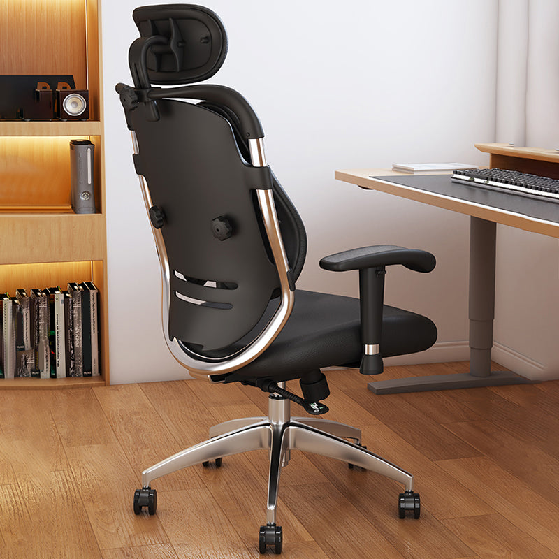 Faux Leather Working Chair Modern High Back Arm Home Office Chair Clearhalo 'furn' 'furn_office_chair' 'Furniture' 'Office Chairs' 'Office Furniture' 'office_chair' 5304954