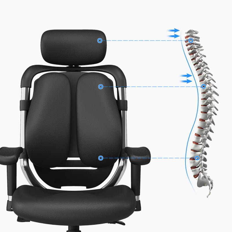 Faux Leather Working Chair Modern High Back Arm Home Office Chair Clearhalo 'furn' 'furn_office_chair' 'Furniture' 'Office Chairs' 'Office Furniture' 'office_chair' 5304963