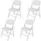 Folding Armless Conference Chair Iron Frame Plastic Back and Seat Chair