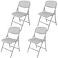 Folding Armless Conference Chair Iron Frame Plastic Back and Seat Chair