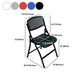 Folding Armless Conference Chair Iron Frame Plastic Back and Seat Chair