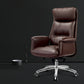 Executive Swivel Office Chair Moderner Kunstleder -Armstuhl mit Rädern