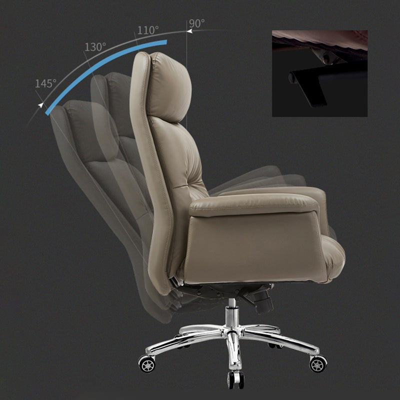 Executive Swivel Office Chair Moderner Kunstleder -Armstuhl mit Rädern
