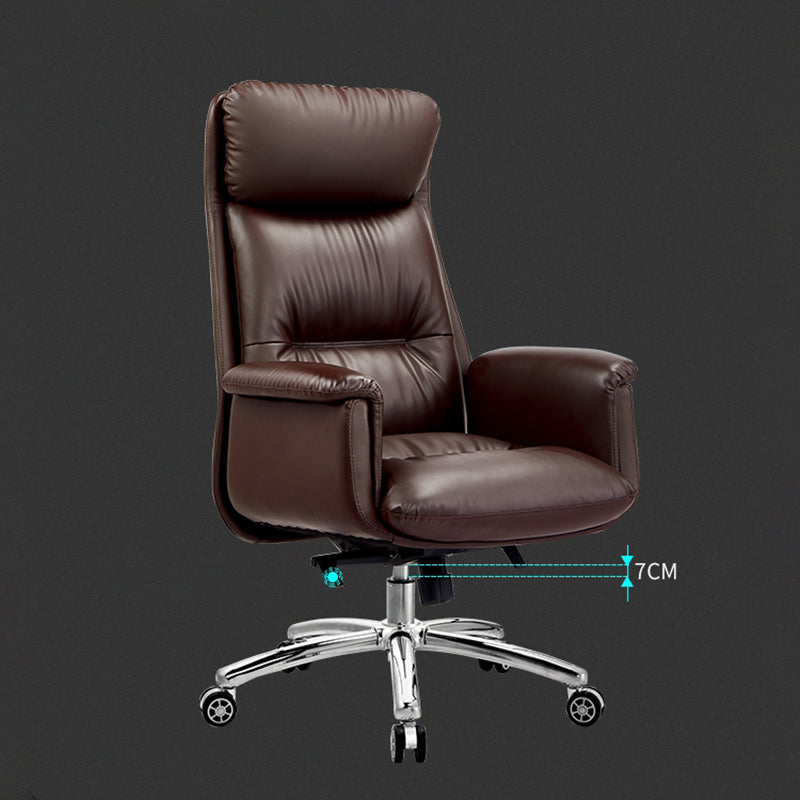 Executive Swivel Office Chair Moderner Kunstleder -Armstuhl mit Rädern