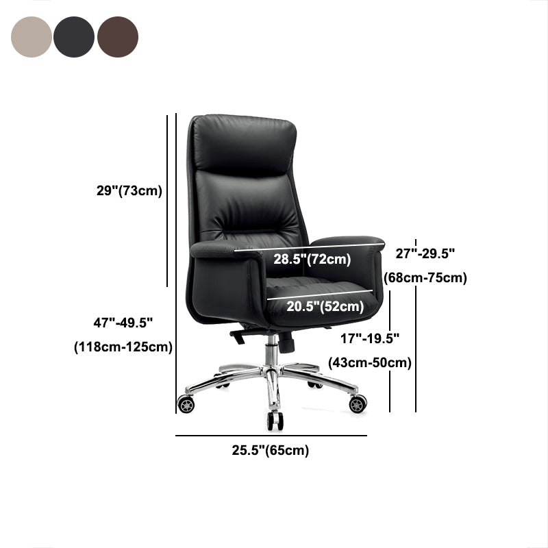 Executive Swivel Office Chair Moderner Kunstleder -Armstuhl mit Rädern