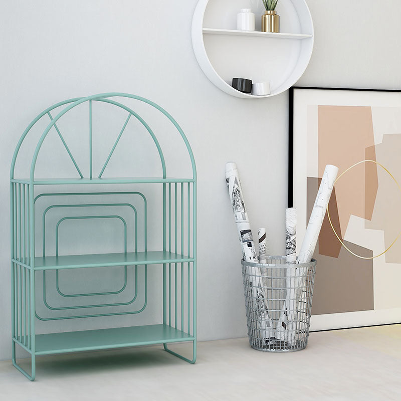 Bibliothèque de style contemporain en métal fermé étagère à l'arrière pour le bureau à domicile