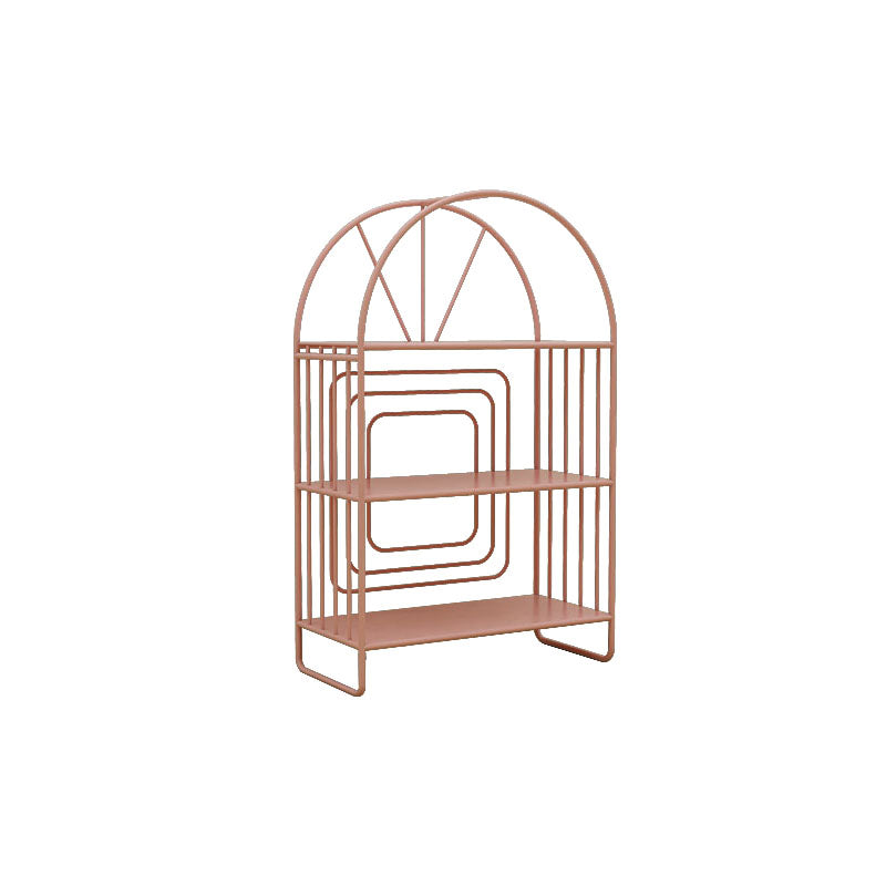 Bibliothèque de style contemporain en métal fermé étagère à l'arrière pour le bureau à domicile