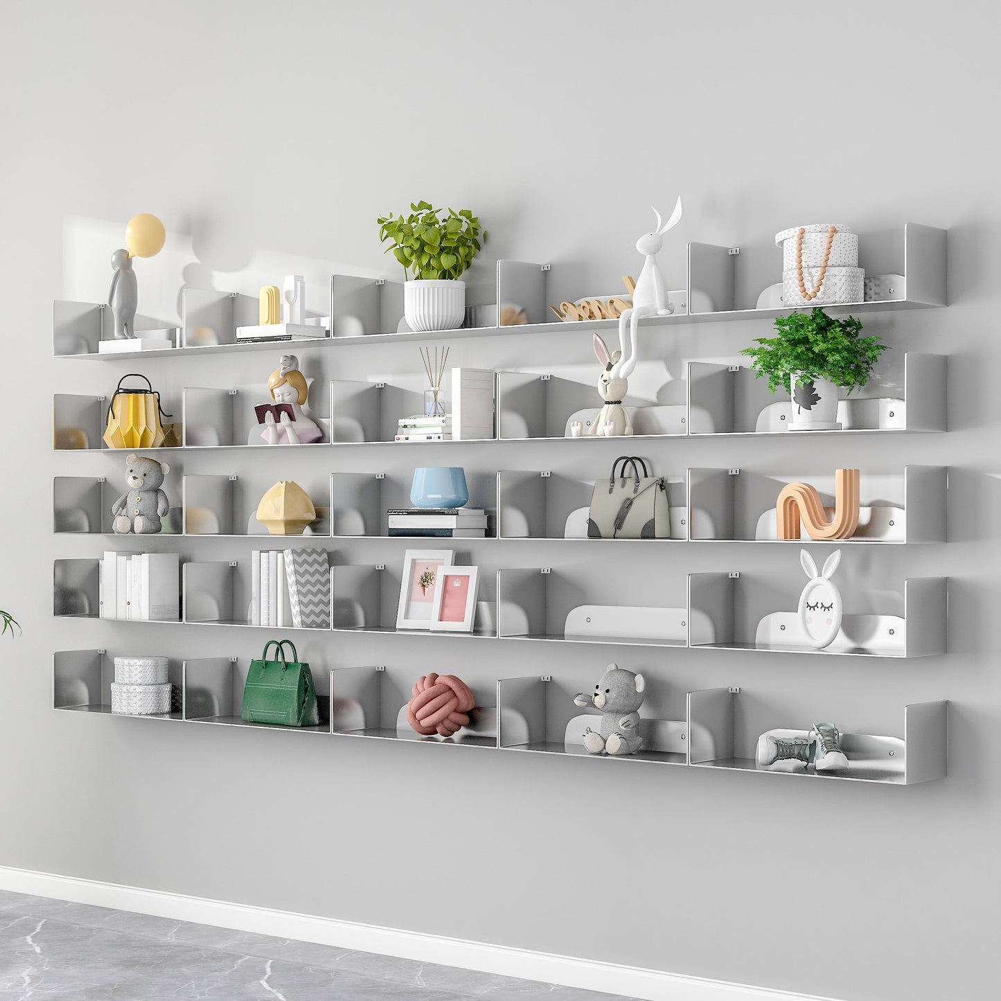 Modern Style Bookcase Metal Wall Mounted Bookshelf for Home Office Clearhalo 'Bookcases' 'furn' 'furn_bookcases' 'Furniture' 'Office Furniture' 5305131