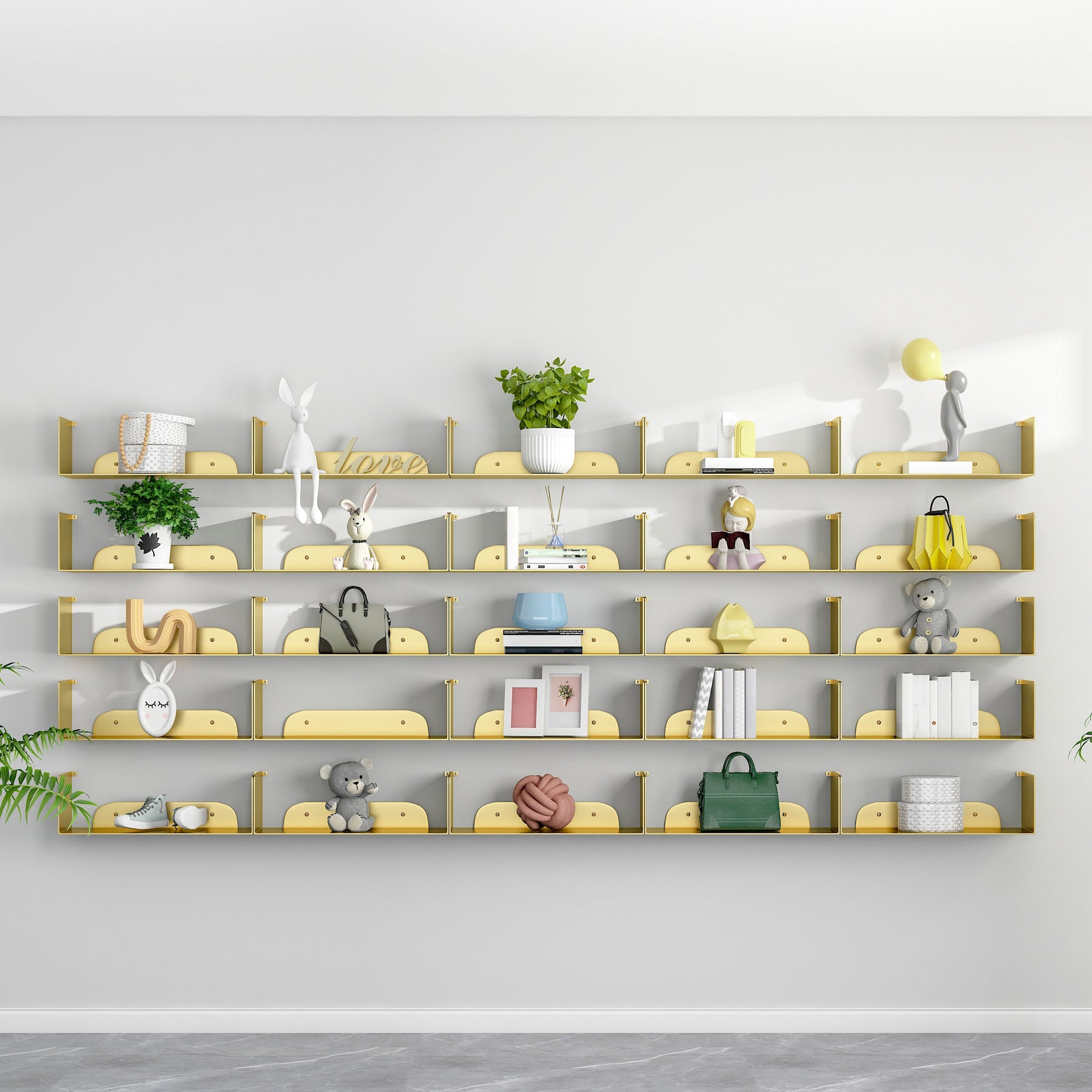 Modern Style Bookcase Metal Wall Mounted Bookshelf for Home Office Clearhalo 'Bookcases' 'furn' 'furn_bookcases' 'Furniture' 'Office Furniture' 5305138