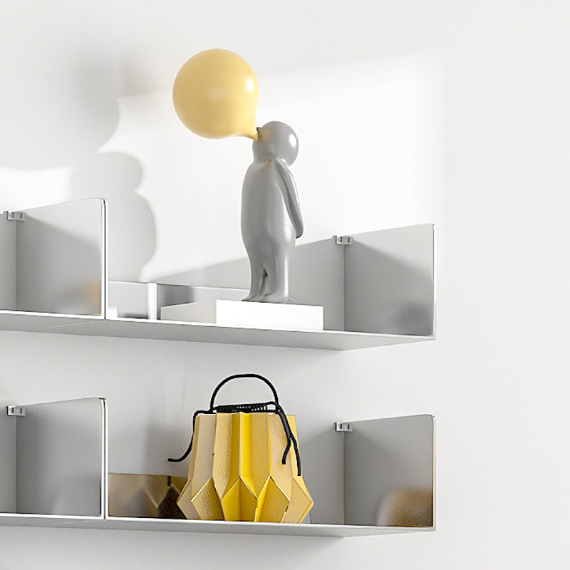 Modern Style Bookcase Metal Wall Mounted Bookshelf for Home Office Clearhalo 'Bookcases' 'furn' 'furn_bookcases' 'Furniture' 'Office Furniture' 5305142