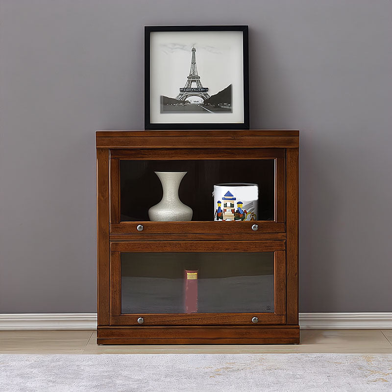 Estantería moderna de madera sólida de madera cerrada con puerta para la oficina en casa