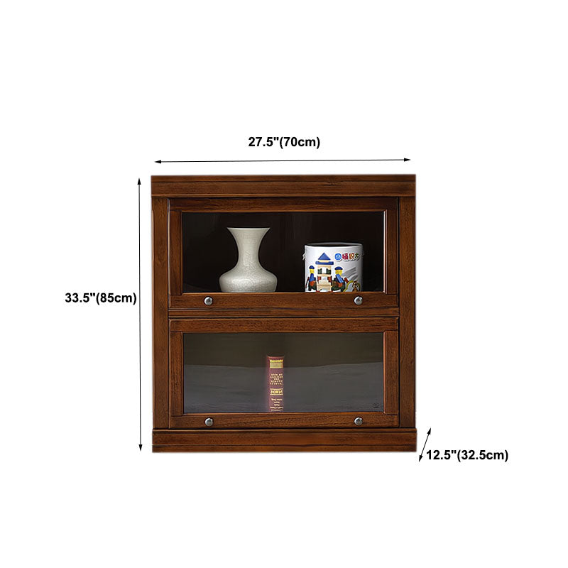 Estantería moderna de madera sólida de madera cerrada con puerta para la oficina en casa