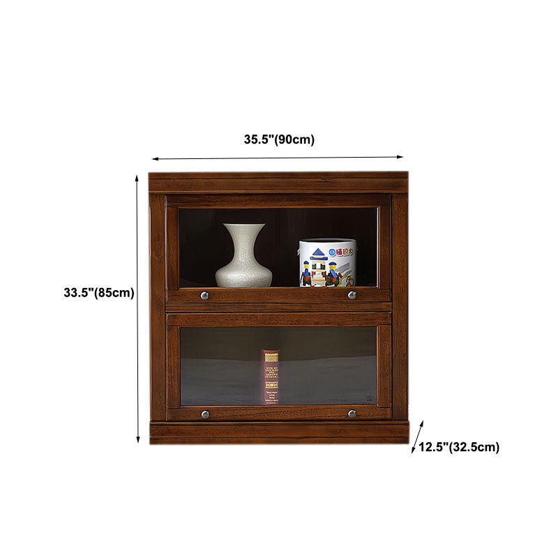 Estantería moderna de madera sólida de madera cerrada con puerta para la oficina en casa
