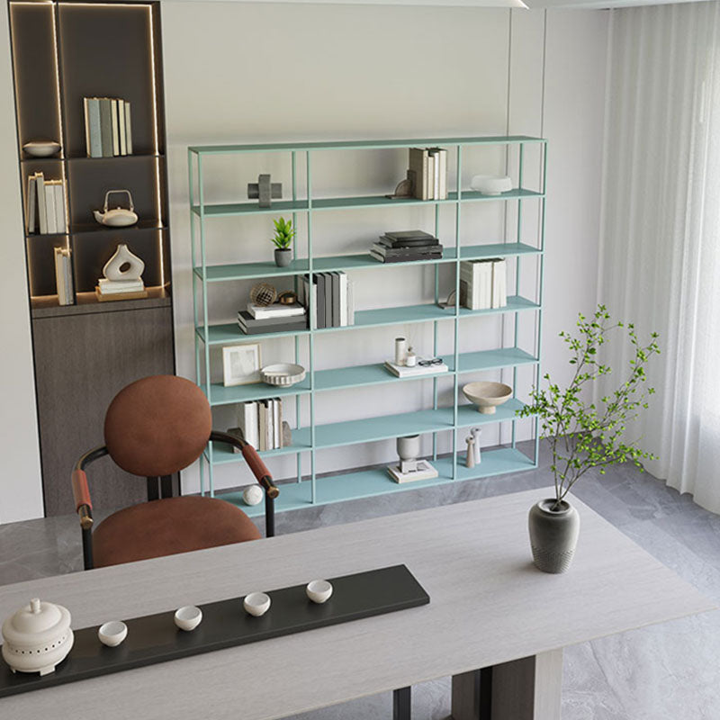 Open terug moderne stijl boekenkast metal boekenplank voor thuiskantoor
