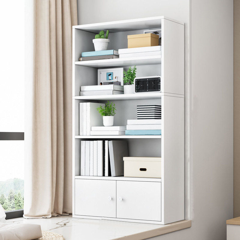 Bibliothèque de style moderne bois fermé étagère arrière avec porte pour le bureau