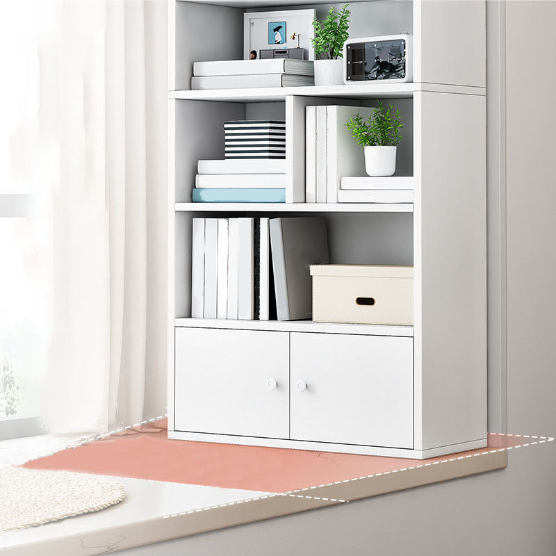 Bibliothèque de style moderne bois fermé étagère arrière avec porte pour le bureau