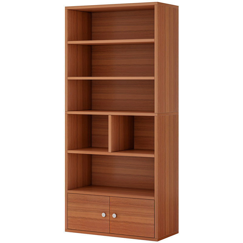 Bibliothèque de style moderne bois fermé étagère arrière avec porte pour le bureau