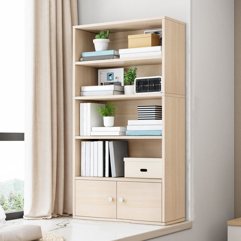 Bibliothèque de style moderne bois fermé étagère arrière avec porte pour le bureau