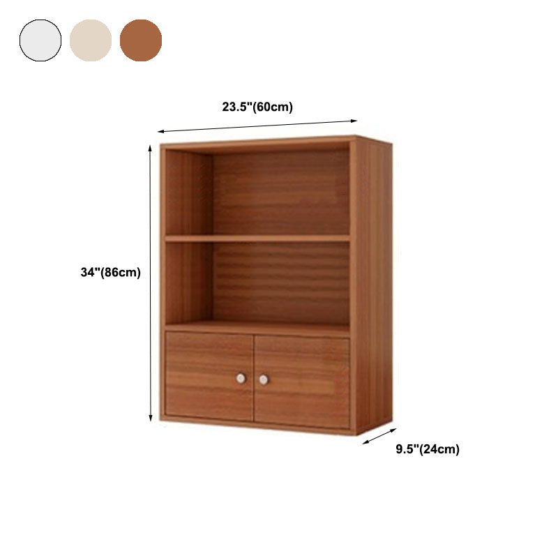 Bibliothèque de style moderne bois fermé étagère arrière avec porte pour le bureau