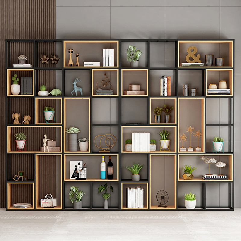 Modern Style Bookcase Metal Open Back Bookshelf for Office Use Clearhalo 'Bookcases' 'furn' 'furn_bookcases' 'Furniture' 'Office Furniture' 5305288