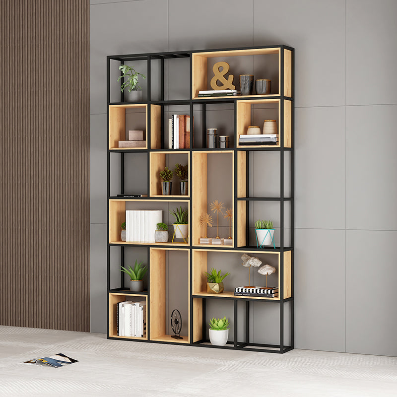 Modern Style Bookcase Metal Open Back Bookshelf for Office Use Clearhalo 'Bookcases' 'furn' 'furn_bookcases' 'Furniture' 'Office Furniture' 5305295