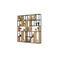 Modern Style Bookcase Metal Open Back Bookshelf for Office Use 78.7"L x 9.8"W x 78.7"H Clearhalo 'Bookcases' 'furn' 'furn_bookcases' 'Furniture' 'Office Furniture' 5305303