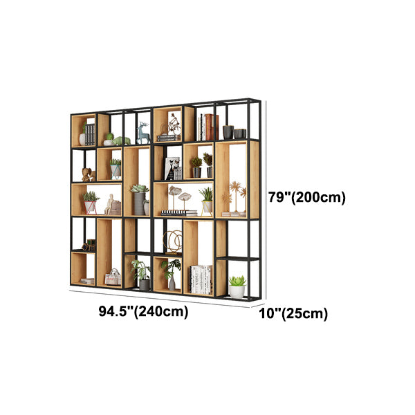 Modern Style Bookcase Metal Open Back Bookshelf for Office Use Clearhalo 'Bookcases' 'furn' 'furn_bookcases' 'Furniture' 'Office Furniture' 5305317