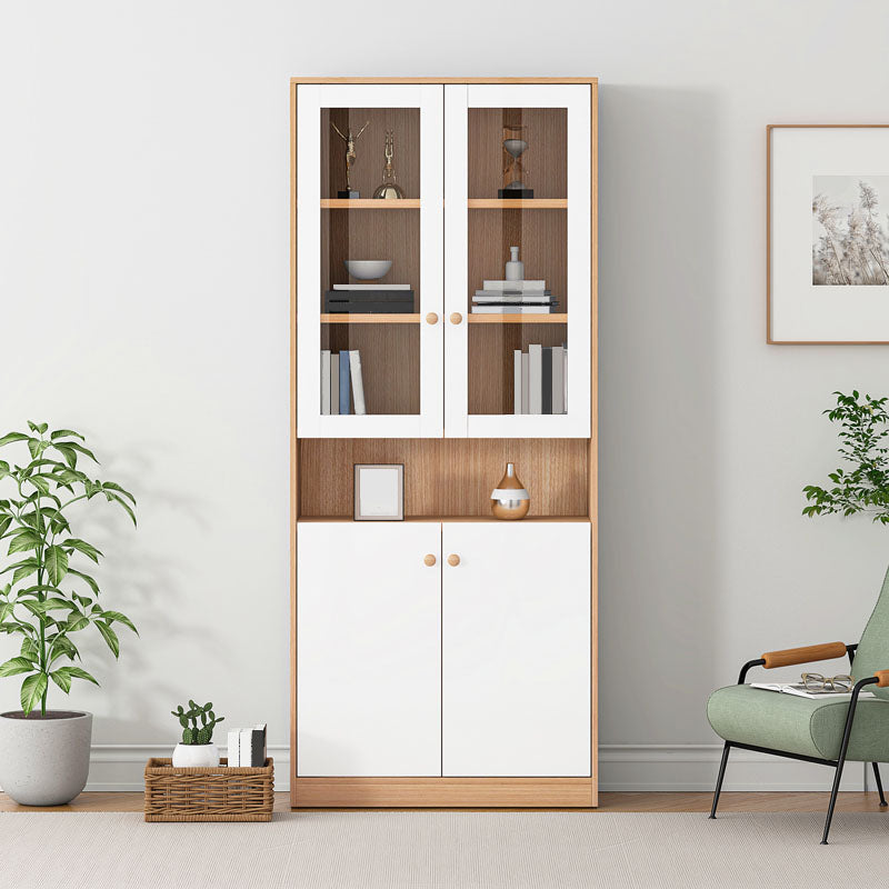 74.5 "H MODERNE BOEKAST WOOD Gesloten Backshelf met deur voor thuiskantoor