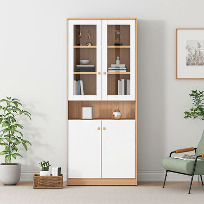 74.5 "H MODERNE BOEKAST WOOD Gesloten Backshelf met deur voor thuiskantoor