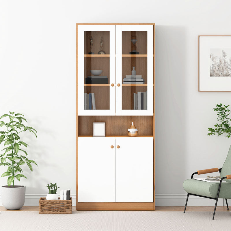 74.5 "H MODERNE BOEKAST WOOD Gesloten Backshelf met deur voor thuiskantoor