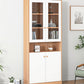 74.5 "H MODERNE BOEKAST WOOD Gesloten Backshelf met deur voor thuiskantoor