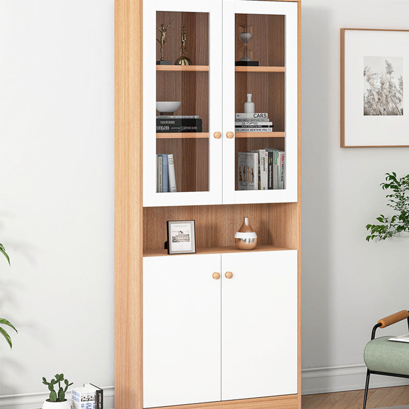 74.5 "H MODERNE BOEKAST WOOD Gesloten Backshelf met deur voor thuiskantoor