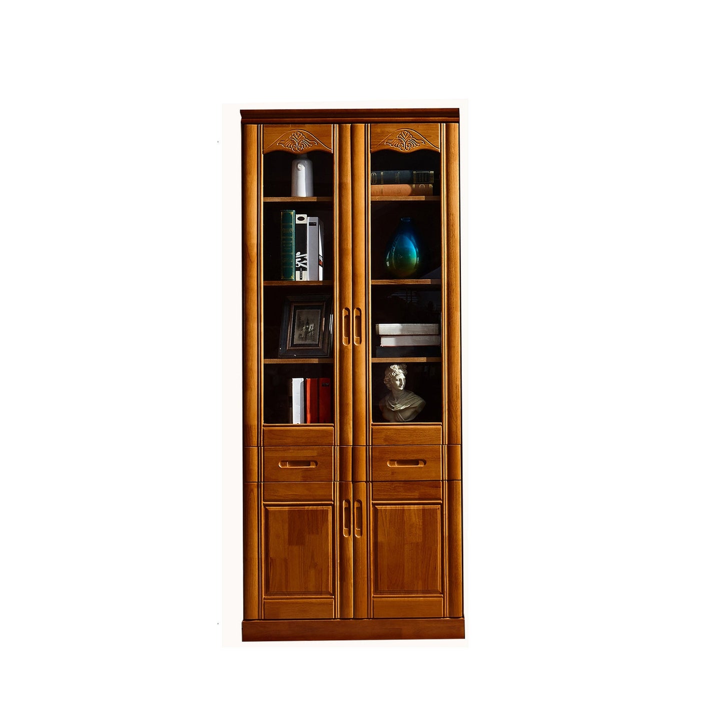 79 "H Modern Style Bookcase in legno massiccio di libreria chiusa con porta per l'home office