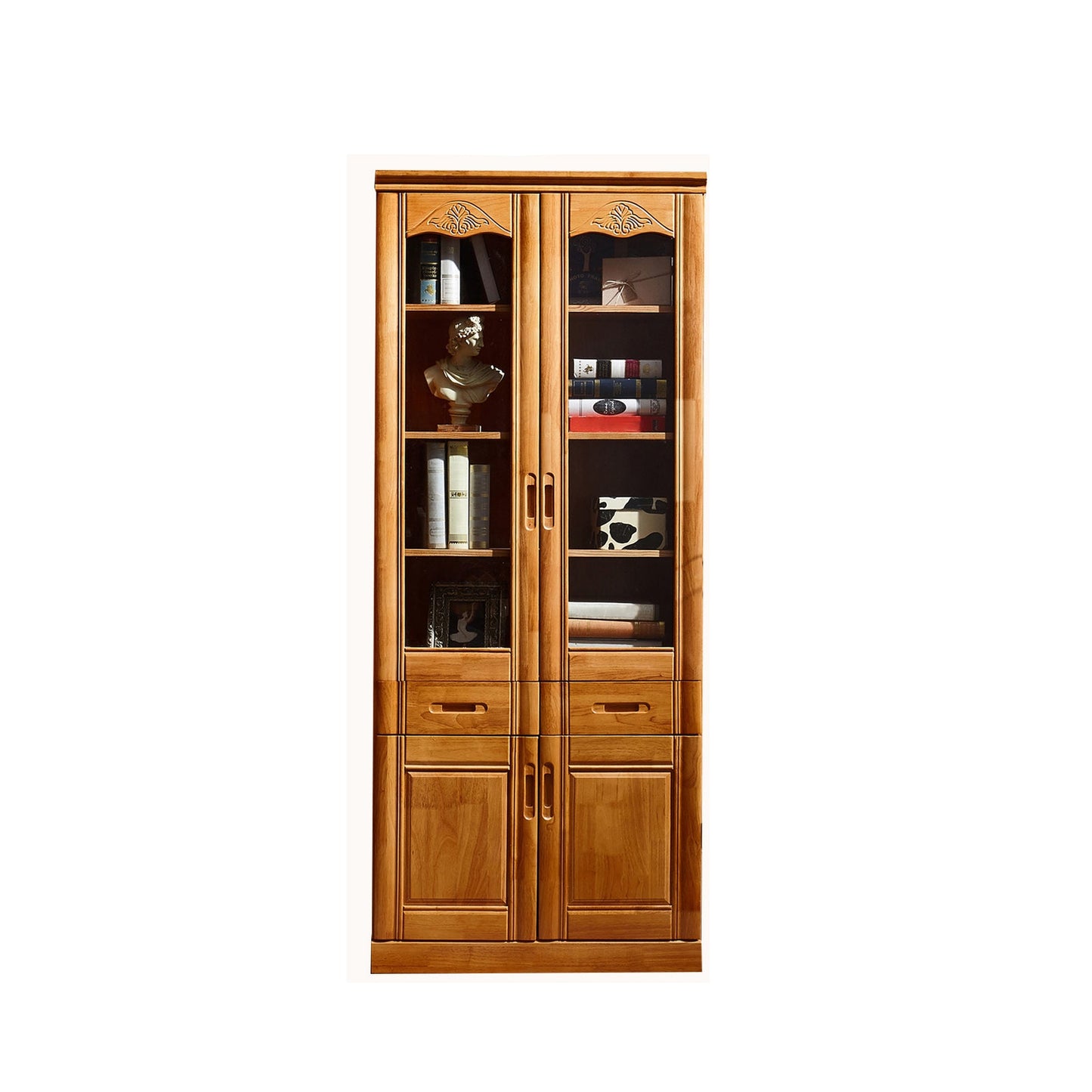 79 "H Modern Style Bookcase in legno massiccio di libreria chiusa con porta per l'home office
