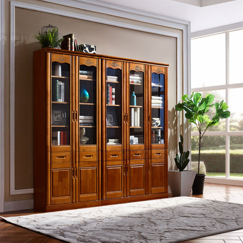 79 "H Modern Style Bookcase in legno massiccio di libreria chiusa con porta per l'home office
