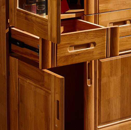 79 "H Modern Style Bookcase in legno massiccio di libreria chiusa con porta per l'home office