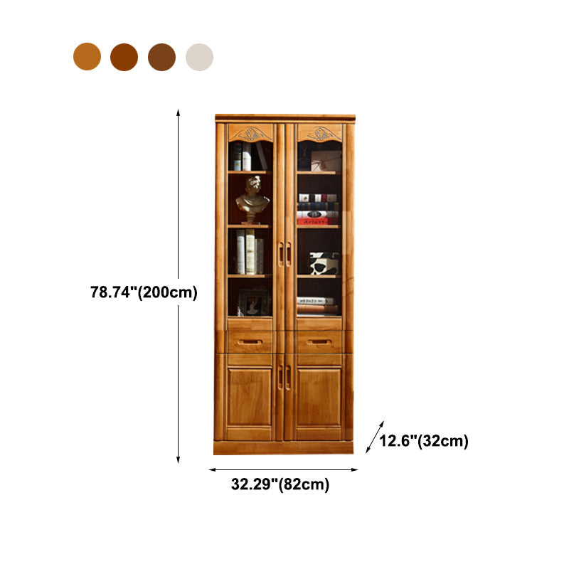 79 "H Modern Style Bookcase in legno massiccio di libreria chiusa con porta per l'home office