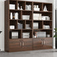Modern Style Bookcase Engineer Wood Closed Back Bookshelf for Home