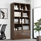 Modern Style Bookcase Engineer Wood Closed Back Bookshelf for Home